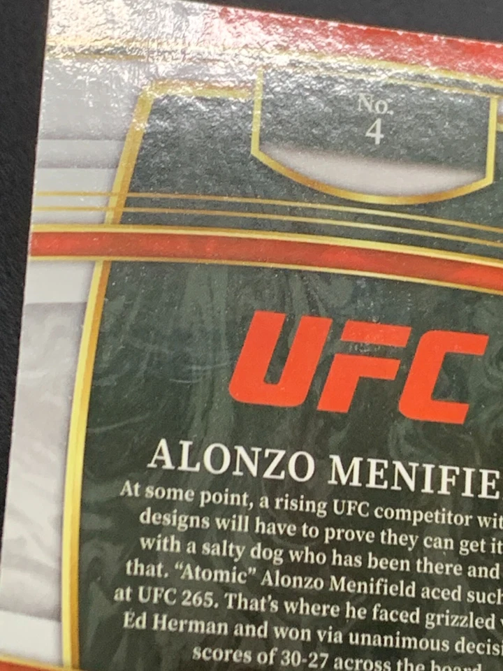 Alonzo Menifield 4 Blue Select UFC 2022 Panini - Image 3 of 4