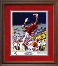 ALABAMA FOOTBALL UNSTOPPABLE CATCH DEVONTA SMITH vs LSU RIGGINS PRINT FRAMED