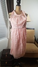 Davids Bridal Girls Lace Halter Dress Size 14 Flower Girl Wedding Party Holiday