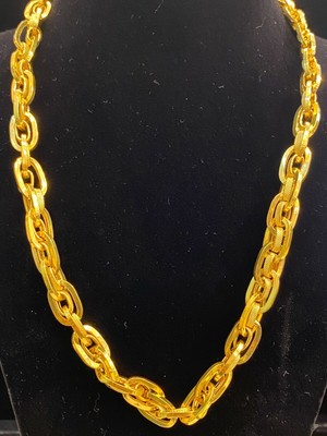 Collier Chaîne Cubain En Or 22K 916 - 20 Pouces, 20g, Unisexe Dubai Fait Main | Neuf