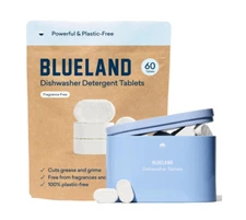 Blueland Dishwasher Detergent Starter Set (Fragrance Free) 60 Tabs + Forever Tin
