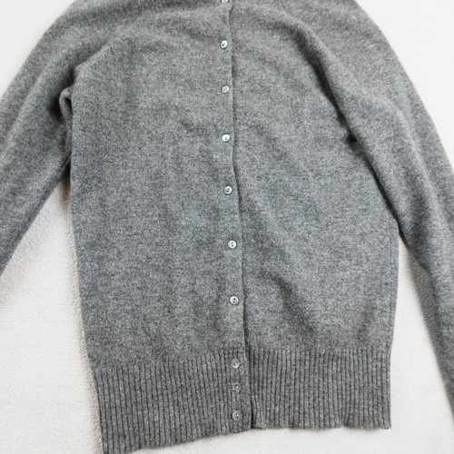 Hayden Cardigan Sweater Womens M Gray Soft Layer Knit Button Down Cashmere - Picture 4 of 16