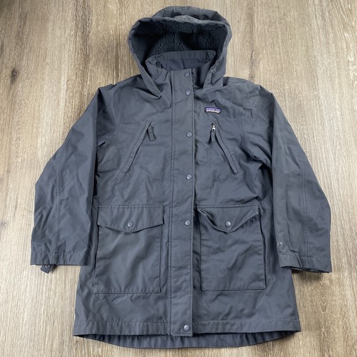 Parka Patagonia Tres 3 en 1 Niñas Gris Medio Impermeable Chaqueta Estilo 68030 - Imagen 2 de 24