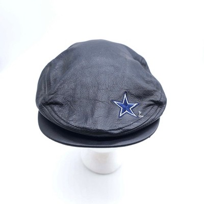 1990s Dallas Cowboys Drew Pearson Leather Cabby Golf Hat Vintage NFL Football