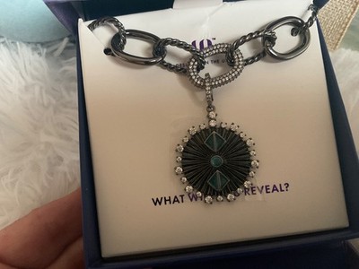 Bomb Party Sirens The Strangest Tides Green Paraiba Hematite Plated Necklace