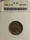 1920 S Buffalo Nickel Old Anacs Soapbox Vf 20 Conservative Grading