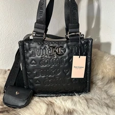 NWT Juicy Couture Pink League Mini Tote - Liquorice Black
