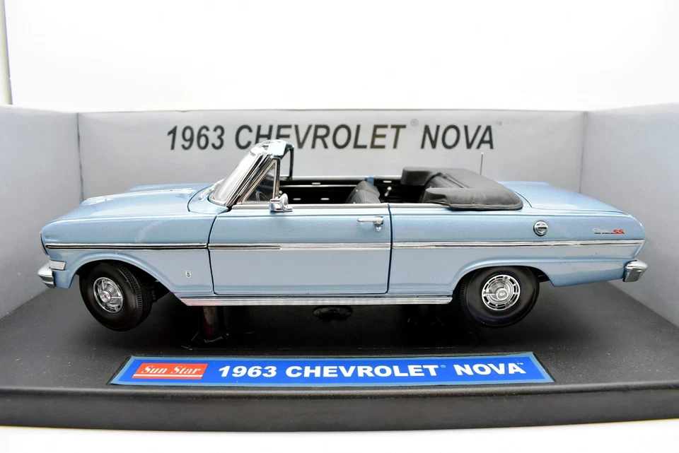 Modellino auto americane scala 1:18 Chevrolet Nova Sun star diecast modellismo - Immagine 3 di 4