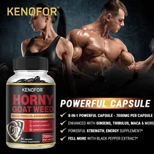 Horny Goat Weed Capsules Maca Root Extract Panax Ginseng Tribulus Terrestris US