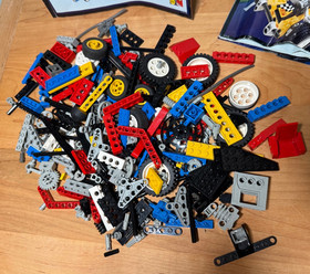 Two Vintage 1995/6 LEGO Technic Partial Sets: 8244 & 8225 +Two Race Car Drivers