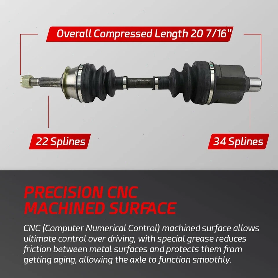 Eje delantero izquierdo CV para Pontiac LeMans 1988-1993 Pontiac Optima 1988-1991 Foto 4 de 4