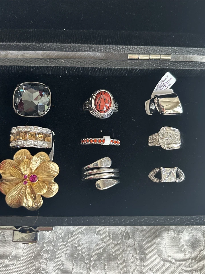 Lote De 15 Anillos Lia Sophia Premier Designs PL Talla 6 Tonos Varios Piedras Estado Foto 3 de 4