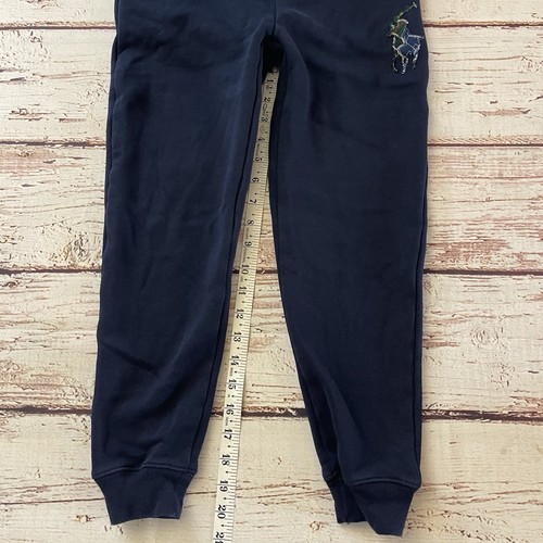 Polo Ralph Lauren Hoodie Sweatpants Boys Kids Sz 8 Navy Plaid Big Pony Patchwork - Picture 10 of 11