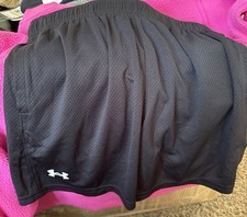 NWT Boys Under Armour UA Tech Mesh Shorts Black Youth L /Pockets  Draw String