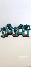 BattleTech Painted Blue/Green Mech Miniatures...