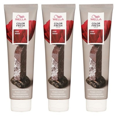 Wella Color Fresh Mask 3 x 150 ml Tönungsmaske Farbmaske Rose Blaze Set