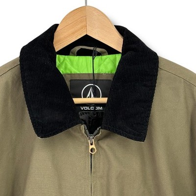 Volcom Voider Lined Jacket Men's Size XL Olive Green Corduroy