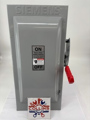 Siemens HF223N 100A 2P 1PH 240VAC Heavy Duty Fusible Safety Switch NEMA Type 1
