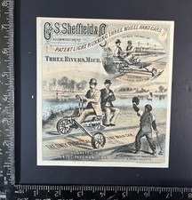Geo. S. Sheffield & Co. Velocipede Telegraph Hand Car Trade Card