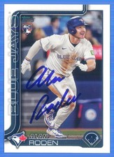 ALAN RODEN Signed/Autographed 2025 Topps Update RC Card #US251 Blue Jays w/COA b