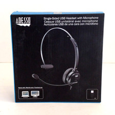 Adesso Xtream P1 Single-Sided USB Wired Headset with Microphone Black NEW