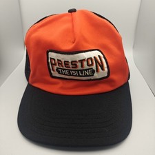 Vtg PRESTON THE 151 LINE Patch - Trucker Hat Mesh Cap - Adjustable Snapback