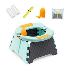 Toddler Portable Potty Training Seat for Kids Baby Foldable Toilet Child Blue