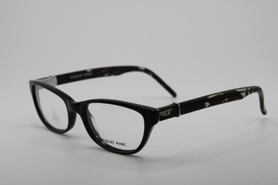 NEW ROBERT MARC RM 283-170 BLACK BROWN MARBLE AUTHENTIC EYEGLASSES 52-18