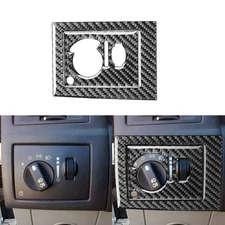 Carbon Fiber Headlight Switch Panel Set B Trim For Chrysler 300 300C 2005-07
