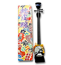 Shamisen String Musical Instrument Japanese Netsuke Snakeskin Okinawa Ryukyu S44