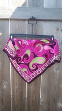 vintage bandana color fast mod paisley pink cotton rn 13960