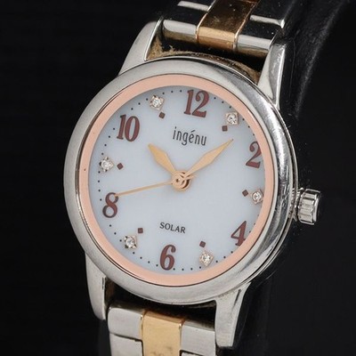 SEIKO Alba Angeline V117-KEW0 Solar Women's Watch White Dial