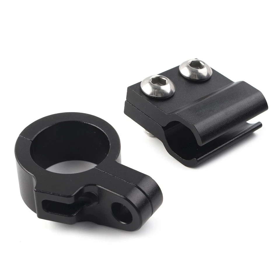 Guía de abrazadera de manguera de línea de freno delantero CNC negro para Honda CR80R CR85R CR125R CR250R Foto 2 de 4