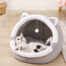 Pet Tent Cave Bed for Cats Small Dogs Self-Warming Cat Tent Bed Cat Hut Comforta
