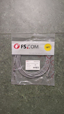 FS.com Cat6 Patchkabel 10ft 3m   24AWG UTP RJ45 Snagless   grau   neu/OVP #Muc