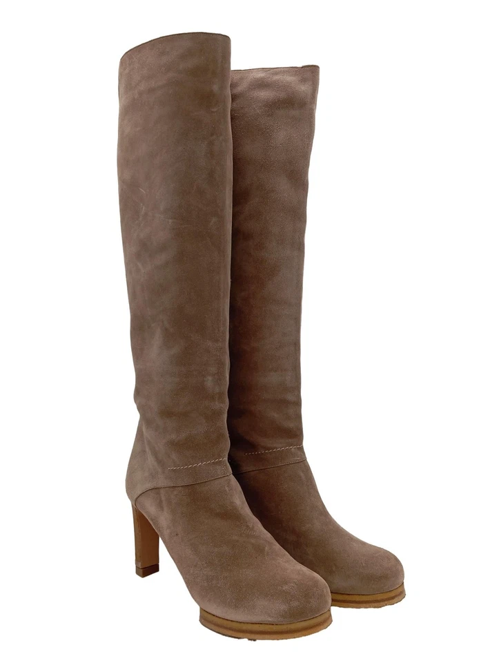 CHLOé Botas con tacón Mujeres Botas altas Talla EU 39.5 marrón elegante - Imagen 4 de 4