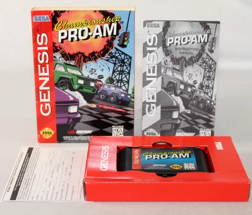 Championship Pro-Am Sega Genesis Complete CIB! Great Condition w/ Registration!