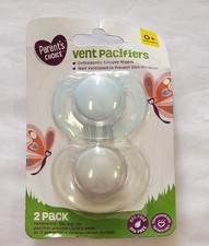 Parent  s Choice Vent Pacifier 0 M Blue White orthodontic silicone nipple 2 pack