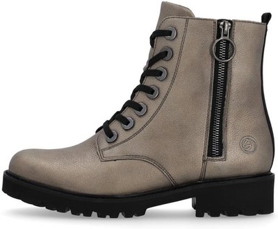 REMONTE Women's D8671-91 MARUSHA Double Side-Zip Lace-Up Ankle Boots, Size EU 36