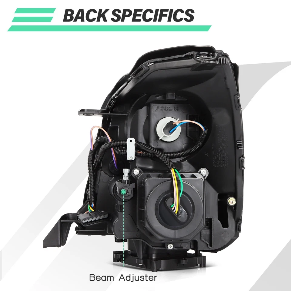 Conjunto de faros proyectores de xenón izquierda+derecha para Cadillac DTS 2006-2011 con HID Foto 3 de 4