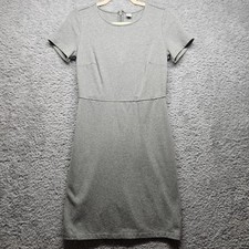 Old Navy Womens Gray Knee Length Dress Size Small Sheath Ponte Cotton Stretch