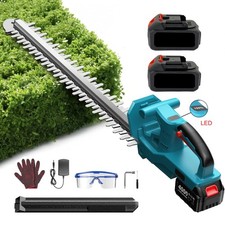 Electric Hedge Trimmer Cordless Power Hedge Trimmer W/ 2 4.0Ah Battery Charger