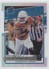 2020 Donruss Rated Rookie Press Proof Silver Die-Cut 47/75 Collin Johnson 0yz8