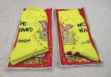 TWO PAIR - 2x sets - 2025McDONALD'S Grinch SocksChristmas Happy Meal YELLOW