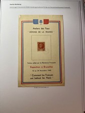 Gedenkblatt mit Propagandafälschung der Freimarke Frankreich MiNr. 524 (1944)