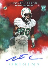 2016 Panini Origins Autograph RC /99 Leonte Carroo #117 Miami Dolphins