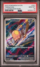 2023 POKEMON SVI EN-SCARLET & VIOLET ILLUSTRATION RARE #201 TOEDSCOOL PSA 10
