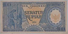 Indonesia Banknotes 100 Rupiah 1964 Blue 