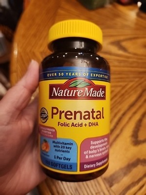 Nature Made Prenatal Folic Acid + DHA 110 Softgels - Exp. 06/2027