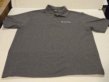Hanes Ecosmart Mens Polo Shirt XL Short Sleeve Gray Doordash Employee Logo